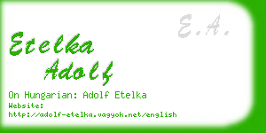 etelka adolf business card